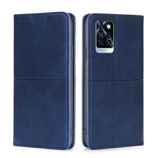 For Infinix Note 10 Pro Cow Texture Magnetic Horizontal Flip Leather Phone Case(Blue)
