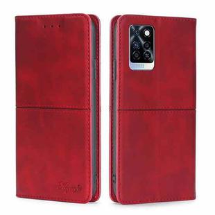 For Infinix Note 10 Pro Cow Texture Magnetic Horizontal Flip Leather Phone Case(Red)