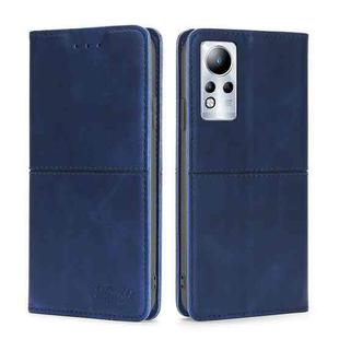 For Infinix Note 11 Cow Texture Magnetic Horizontal Flip Leather Phone Case(Blue)