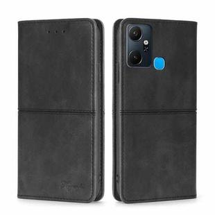 For Infinix Smart 6 Plus Cow Texture Magnetic Horizontal Flip Leather Phone Case(Black)