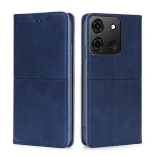 For Infinix Smart 7 Cow Texture Magnetic Horizontal Flip Leather Phone Case(Blue)