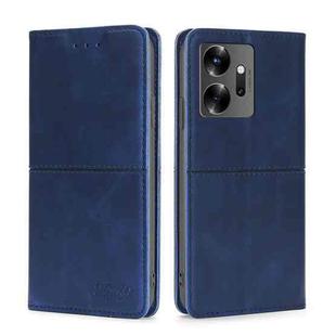 For Infinix Zero 20 Cow Texture Magnetic Horizontal Flip Leather Phone Case(Blue)