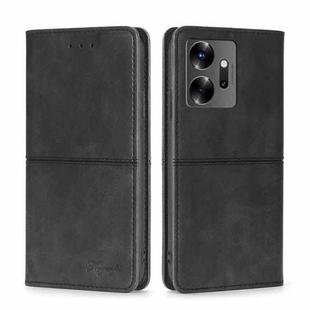 For Infinix Zero 20 Cow Texture Magnetic Horizontal Flip Leather Phone Case(Black)