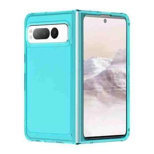 For Google Pixel Fold Candy Series TPU Phone Case(Transparent Blue)