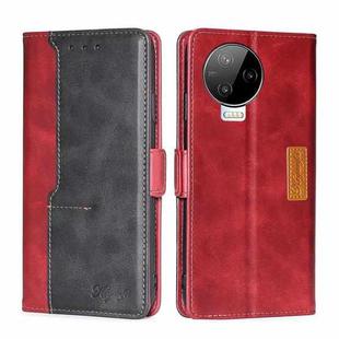 For Infinix Note 12 Pro 4G Contrast Color Side Buckle Leather Phone Case(Red + Black)