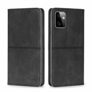 For Motorola Moto G Power 2023 Cow Texture Magnetic Horizontal Flip Leather Phone Case(Black)