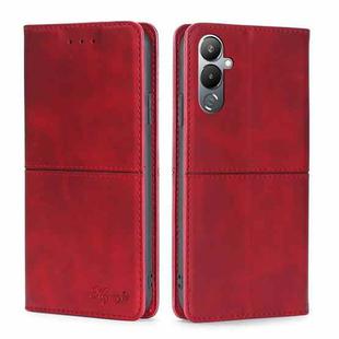 For Tecno Pova 4 Cow Texture Magnetic Horizontal Flip Leather Phone Case(Red)