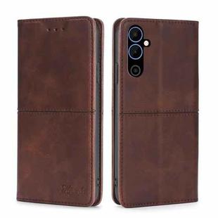 For Tecno Pova Neo 2 Cow Texture Magnetic Horizontal Flip Leather Phone Case(Dark Brown)