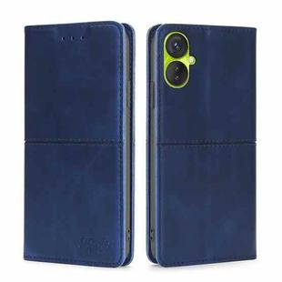 For Tecno Spark 9 Pro Cow Texture Magnetic Horizontal Flip Leather Phone Case(Blue)