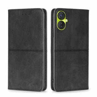 For Tecno Spark 9 Pro Cow Texture Magnetic Horizontal Flip Leather Phone Case(Black)