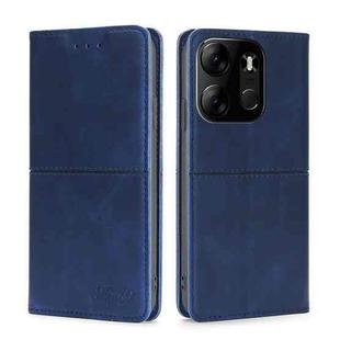 For Tecno Spark Go 2023 / Pop 7 / Pop 7 Pro Cow Texture Magnetic Horizontal Flip Leather Phone Case(Blue)