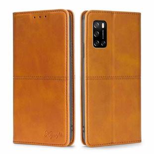 For Rakuten Big S Cow Texture Magnetic Horizontal Flip Leather Phone Case(Light Brown)