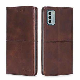 For Nokia G22 Cow Texture Magnetic Horizontal Flip Leather Phone Case(Dark Brown)