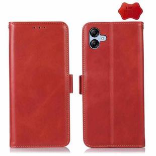 For Samsung Galaxy F14 5G Crazy Horse Top Layer Cowhide Leather Phone Case(Red)