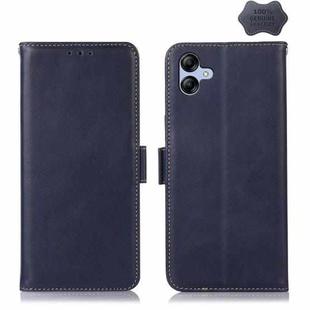 For Samsung Galaxy F14 5G Crazy Horse Top Layer Cowhide Leather Phone Case(Blue)