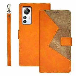 For Blackview A85 idewei Two-color Splicing Leather Phone Case(Orange)