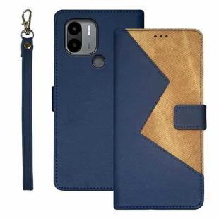 For Xiaomi Poco C51 idewei Two-color Splicing Leather Phone Case(Blue)