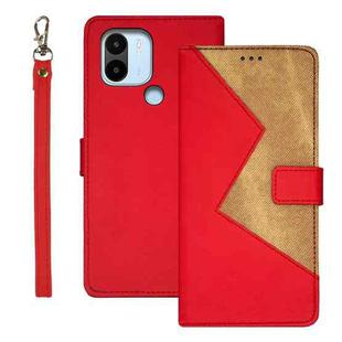 For Xiaomi Redmi A2+ idewei Two-color Splicing Leather Phone Case(Red)