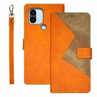 For Xiaomi Redmi A2+ idewei Two-color Splicing Leather Phone Case(Orange)