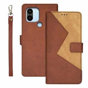 For Xiaomi Redmi A2+ idewei Two-color Splicing Leather Phone Case(Brown)