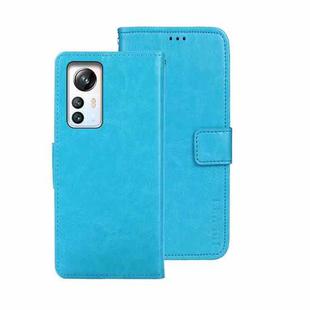 For Blackview A85 idewei Crazy Horse Texture Leather Phone Case with Holder(Sky Blue)