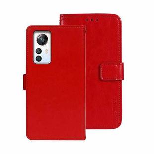 For Blackview A85 idewei Crazy Horse Texture Leather Phone Case with Holder(Red)