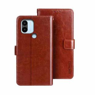 For Xiaomi Redmi A2+ idewei Crazy Horse Texture Leather Phone Case with Holder(Brown)