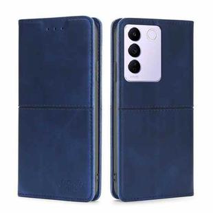 For vivo S16e / V27e Cow Texture Magnetic Horizontal Flip Leather Phone Case(Blue)