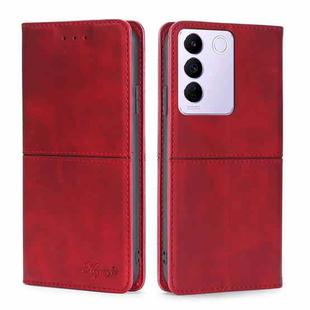 For vivo S16e / V27e Cow Texture Magnetic Horizontal Flip Leather Phone Case(Red)