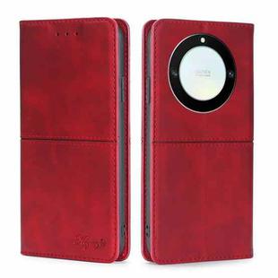 For Honor X40 Cow Texture Magnetic Horizontal Flip Leather Phone Case(Red)