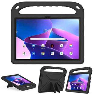 For Lenovo Tab M10 3rd Gen Handle EVA Shockproof Tablet Case with Holder(Black)