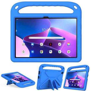 For Lenovo Tab M10 3rd Gen Handle EVA Shockproof Tablet Case with Holder(Blue)