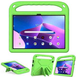 For Lenovo Tab M10 3rd Gen Handle EVA Shockproof Tablet Case with Holder(Green)