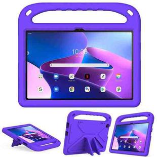 For Lenovo Tab M10 3rd Gen Handle EVA Shockproof Tablet Case with Holder(Purple)