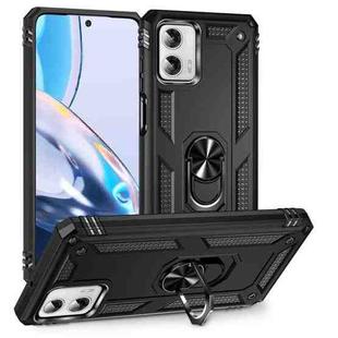 For Motorola Moto G Power 5G 2023 Shockproof TPU + PC Phone Case with Holder(Black)