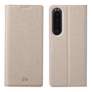 For Sony Xperia 1 V ViLi DMX Series Shockproof Magnetic Leather Phone Case(Gold)