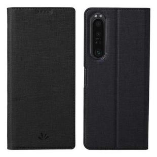 For Sony Xperia 1 V ViLi DMX Series Shockproof Magnetic Leather Phone Case(Black)