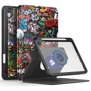 For iPad 10th Gen 10.9 2022 3-Fold Magnetic Painted Leather Smart Tablet Case(Graffiti)