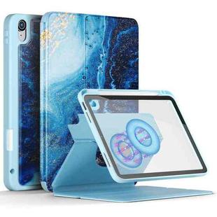 For iPad 10th Gen 10.9 2022 3-Fold Magnetic Painted Leather Smart Tablet Case(Ocean Wave)