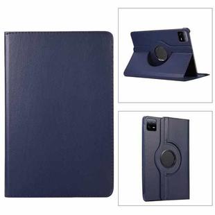 For Xiaomi Pad 6 / Pad 6 Pro 360 Degree Rotation Litchi Texture Leather Tablet Case(Dark Blue)