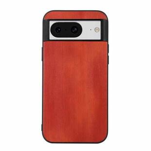 For Google Pixel 8 Yellow Cow Texture PU Phone Case(Brown)