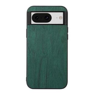 For Google Pixel 8 Wood Texture PU Phone Case(Green)