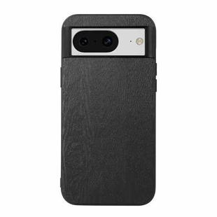 For Google Pixel 8 Wood Texture PU Phone Case(Black)