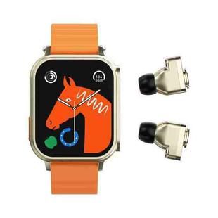 N22 2 in 1 1.96 inch HD Display Sport Bluetooth Call Earphone Smart Watch(Orange)