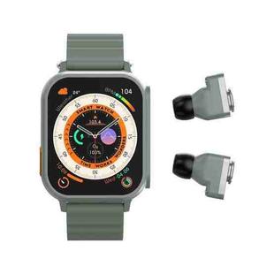 N22 2 in 1 1.96 inch HD Display Sport Bluetooth Call Earphone Smart Watch(Green)
