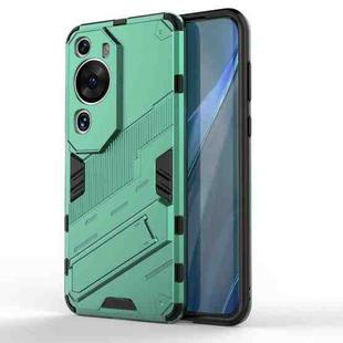 For Huawei P60 Art Punk Armor 2 in 1 PC + TPU Shockproof Phone Case with Invisible Holder(Green)