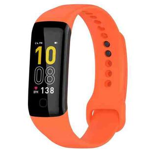 For Mambo Band 5 / 5S Solid Color Silicone Replacement Watch Band(Orange)