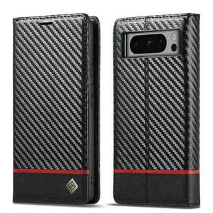 For Google Pixel 8 Pro LC.IMEEKE Carbon Fiber Leather Phone Case(Horizontal Black)