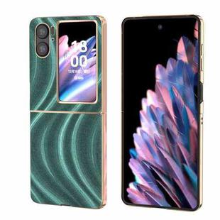 For OPPO Find N2 Flip Nano Electroplating Galactic Pattern Protective Phone Case(Green)