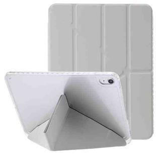 For iPad 10th Gen 10.9 2022 Clear Acrylic Deformation Leather Tablet Case(Grey)